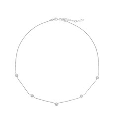 Collana in argento con Diamante PK (H)
