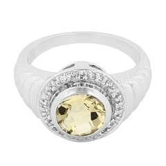 Anello in argento con Citrino
