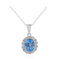 Collana in argento con Topazio Blu Indaco