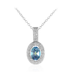 Collana in argento con Topazio Mistico Blu Colomba