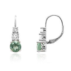 Orecchini in argento con Fluorite Verde