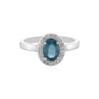 Anello in argento con Fluorite Petrolio del Belgio