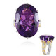 Anello in argento con Ametista Zambiana (Gems en Vogue)