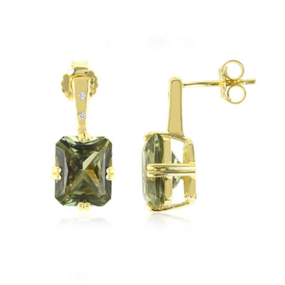 Orecchini placcati in oro con Zultanite
