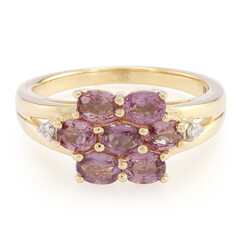 Anello in oro con Zaffiro Padparadscha (non riscaldato) (AMAYANI)