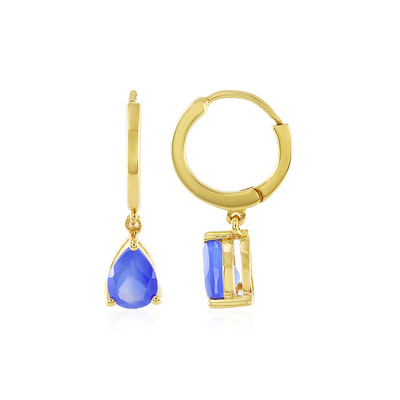 Orecchini in argento con Onice Blu