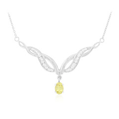 Collana in argento con Apatite Gialla