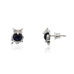 Orecchini in argento con Ambra Blu Colombiana