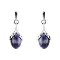 Orecchini in argento con Charoite