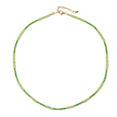 Collana in argento con Diopside Russo