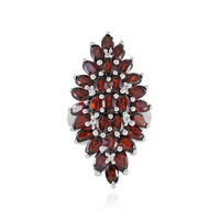 Anello in argento con Granato Mozambico