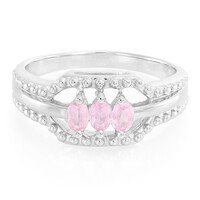 Anello in argento con Zaffiro Ceylon Rosa