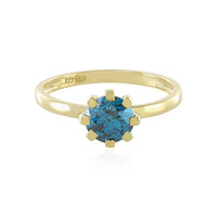 Anello in oro con Diamante Blu I2