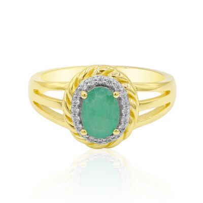 Anello in oro con Smeraldo della Tanzania