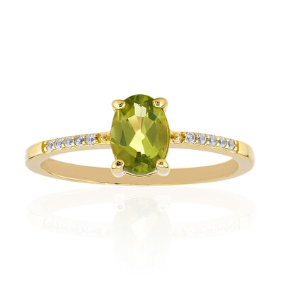 Anello in argento con Peridoto della Birmania