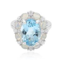 Anello in argento con Topazio Blu Cielo