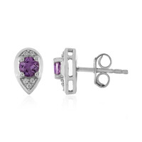 Orecchini in argento con Ametista Rose de France