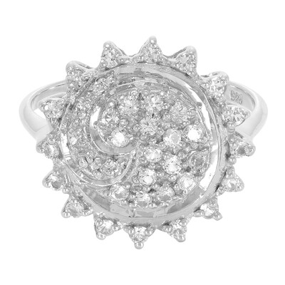 Anello in argento con Topazio Bianco