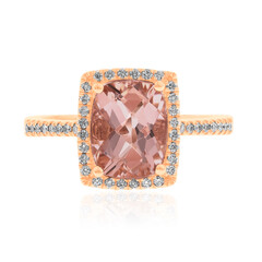 Anello in oro con Morganite AAA