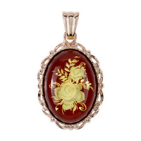 Ciondolo in argento con Ambra Baltica
