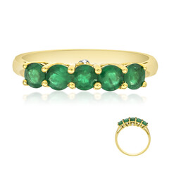 Anello in oro con Smeraldo Zambia AAA
