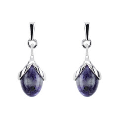 Orecchini in argento con Charoite