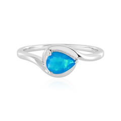 Anello in argento con Opale Blu dell'Etiopia