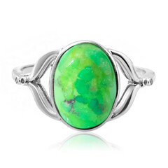 Anello in argento con Turchese Kingman Mohave Verde