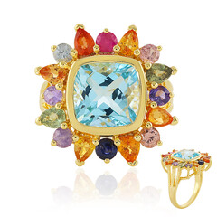 Anello in argento con Topazio Blu Cielo