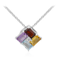 Collana in argento con Granato Mozambico