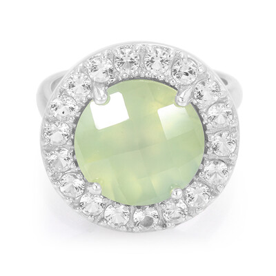 Anello in argento con Prehnite