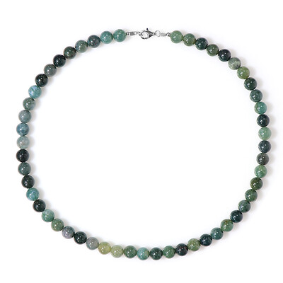 Collana in argento con Agata Muschiata