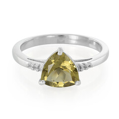 Anello in argento con Quarzo Oliva