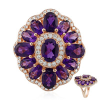 Anello in argento con Ametista del Marocco