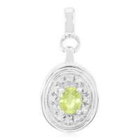 Ciondolo in argento con Zaffiro Verde