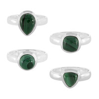 Parure in argento con Malachite