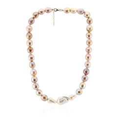 Collana in argento con Perla d'Acqua Dolce Bianca (TPC)
