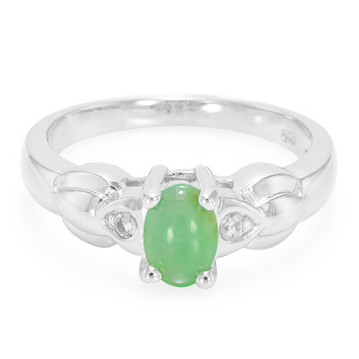 Anello in argento con Crisoprasio Imperiale