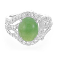 Anello in argento con Crisoprasio Imperiale