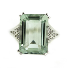 Anello in argento con Ametista Verde