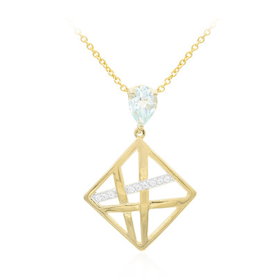 Collana in argento con Topazio Blu Cielo