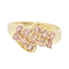 Anello in oro con Zaffiro Padparadscha (non riscaldato) (AMAYANI)