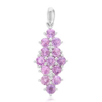 Ciondolo in argento con Zaffiro Ceylon Porpora (non riscaldato)