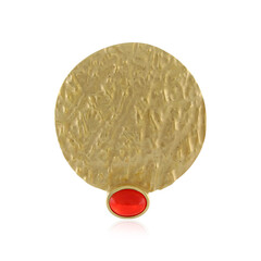 Ciondolo in argento con Opale Rosso dell'Etiopia