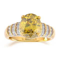 Anello in oro con Sfalerite Bulgara
