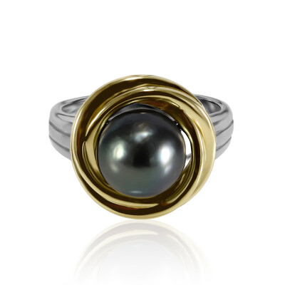 Anello in argento con Perla Tahitiana (TPC)