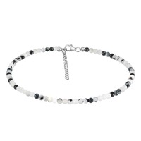Collana in argento con Quarzo Rutilato Nero