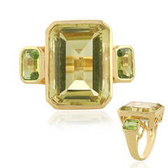 Anello in argento con Quarzo Limone