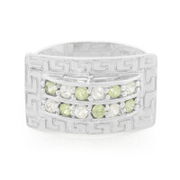 Anello in argento con Zaffiro Verde