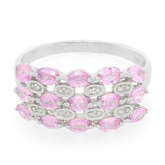 Anello in argento con Zaffiro Ceylon Rosa